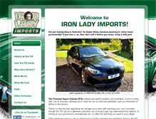 Tablet Screenshot of ironladyimports.com